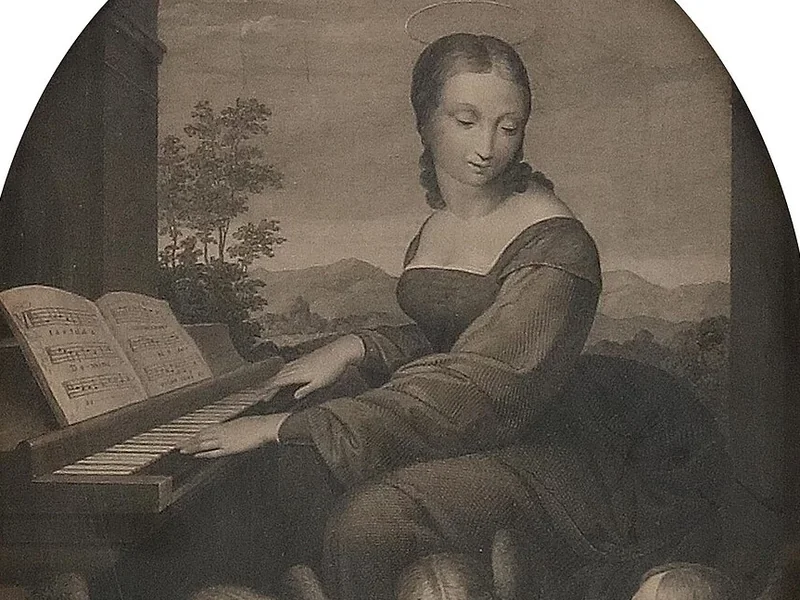 1779-Carl Heinrich Rahl - Santa Cecilia, da Johann Scheffer von Leonhardshoff, incisione su rame